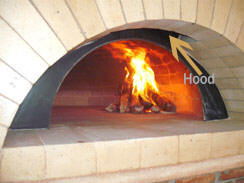 Pizza oven hood