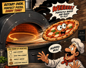 Safety of a rotary pizza oven