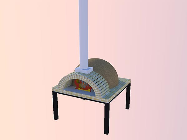 Pizza oven with metal base