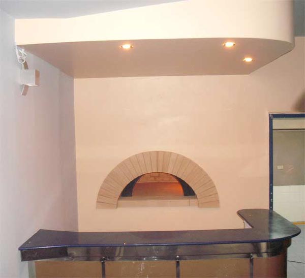 Embed pizza oven in a modern ambience